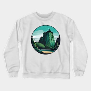 Retro Mountains Pictored Crewneck Sweatshirt